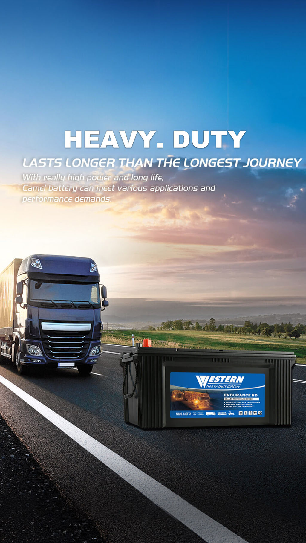 Batteries de démarrage 12 V pour camions poids lourds