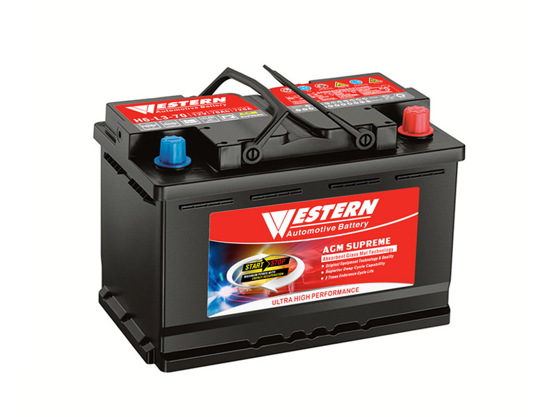 Batterie Voiture et Auto AGM Start-Stop H6-L3-70 marque WESTERN