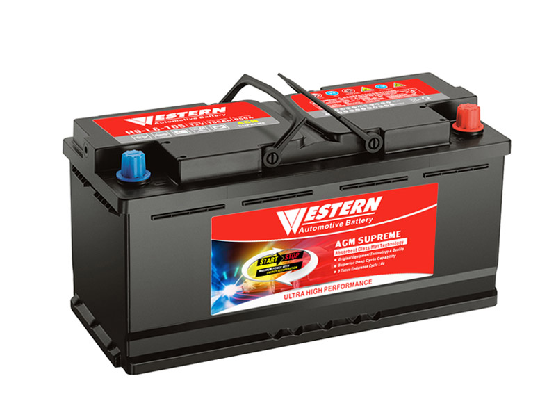 Batterie Voiture et Auto AGM Start-Stop H9-L6-105 marque WESTERN