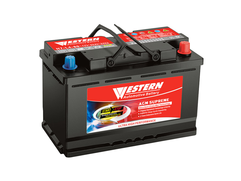 AGM Start-Stop Auto Car Battery H7-L4-80 WESTERN brand