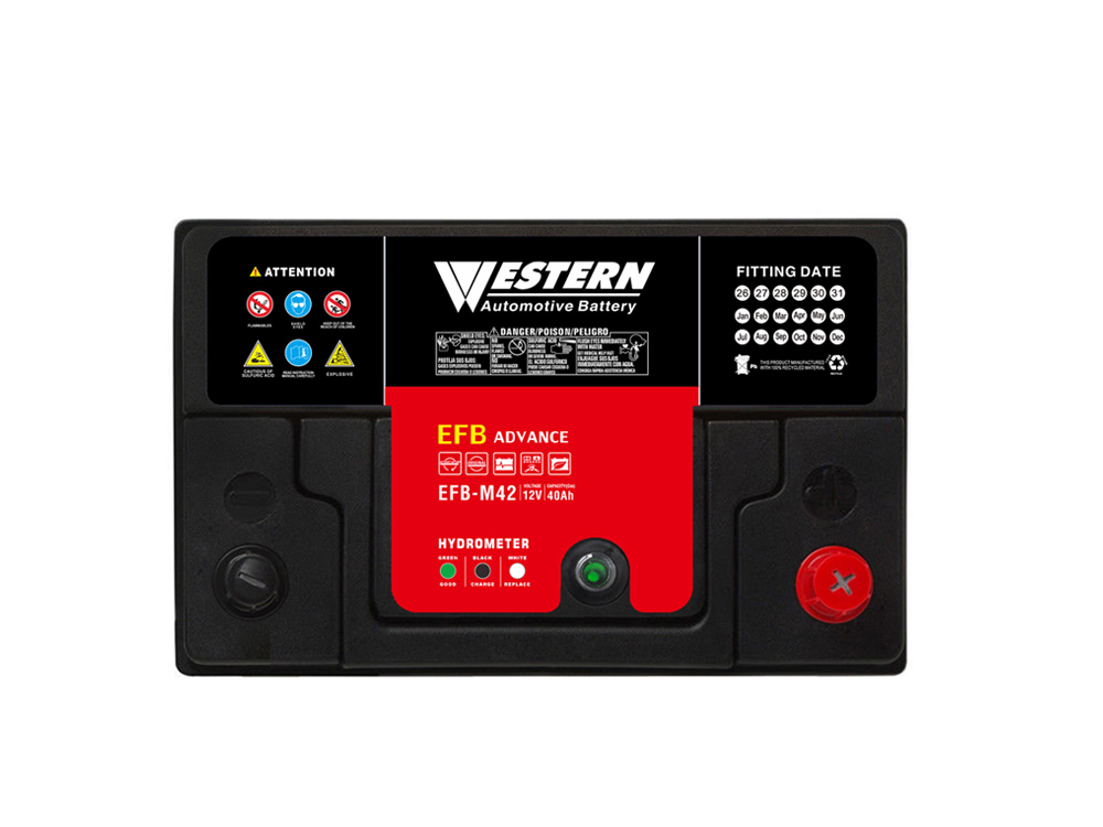 Usine en Chine et Malaisie de Batterie voiture EFB M42 12 V 40 Ah - Western Electrical.jpg