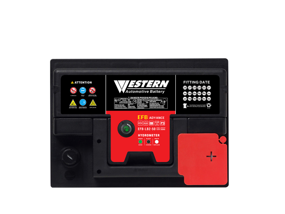 Usine en Chine et Malaisie de Batterie voiture EFB LB2 12 V 50 Ah - Western Electrical.jpg