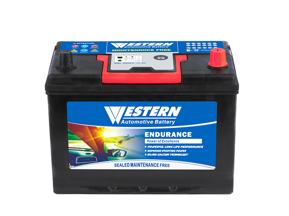 N90L-105D31L 12V 90Ah Maintenance Free MF Car Battery JIS Japanese Standard - WESTERN.jpg
